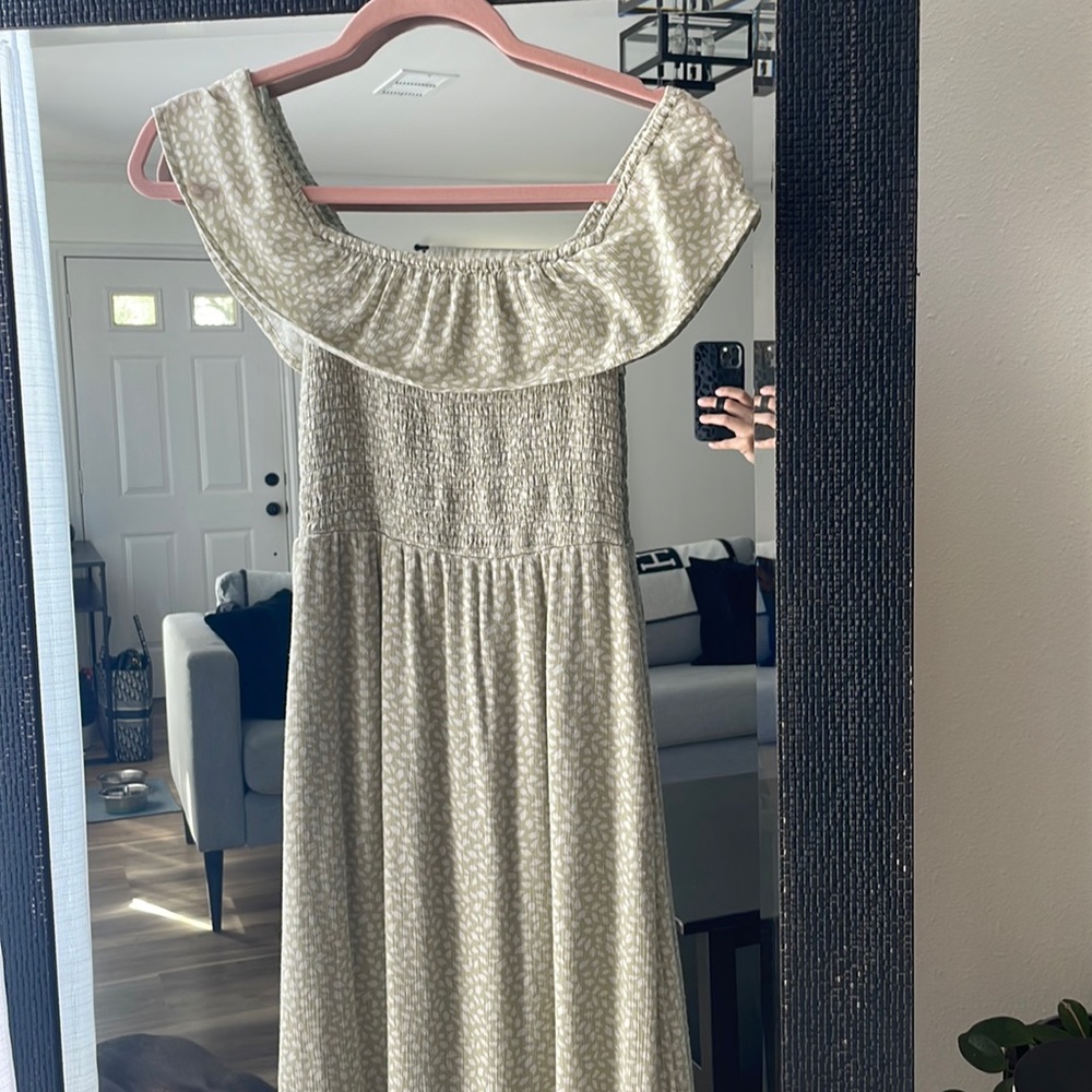 Abercrombie and Fitch Off the Shoulder High Low Dress